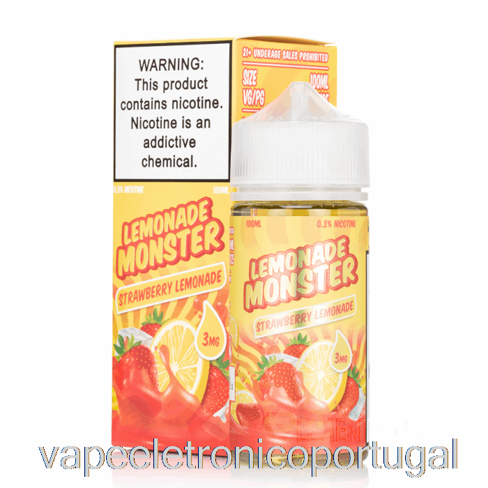 Vape Eletronico Limonada De Morango - Monstro Limonada - 100ml 0mg